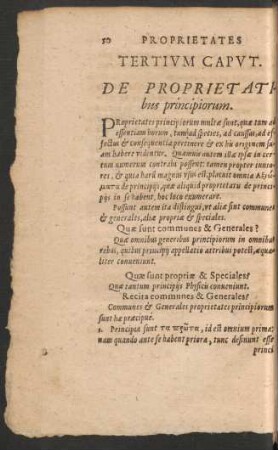 Tertium Caput. De Proprietatibus principiorum.