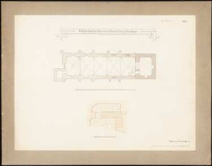 Kirche des ehemaligen Zisterzienser-Nonnenklosters, Nordshausen: Situation 1:500, Grundriss 1:100
