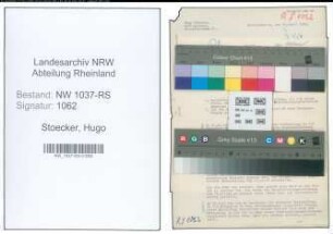 Entnazifizierung Hugo Stoecker , geb. 23.04.1891 (Rechnungsrevisor)