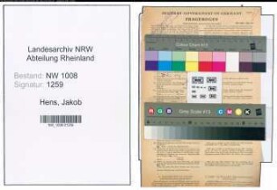 Entnazifizierung Jakob Hens , geb. 17.10.1907 (Landwirt)