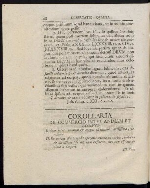 Corollaria De Commercio Inter Animam Et Corpus