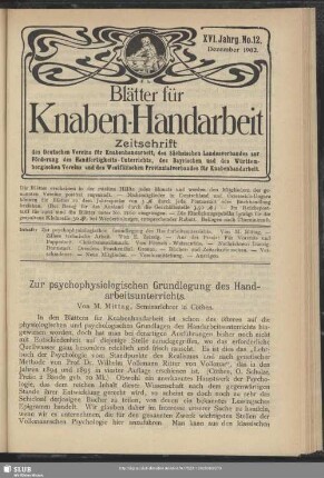 No. 12. Dezember 1902
