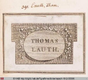 Exlibris des Thomas Lauth