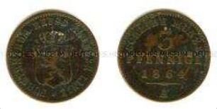 Reuß (Ältere Linie), 3 Pfennig