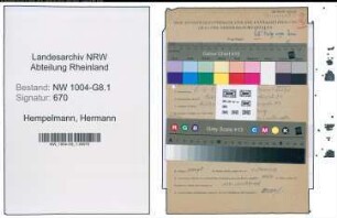Entnazifizierung Hermann Hempelmann , geb. 06.06.1889 (Ingenieur)