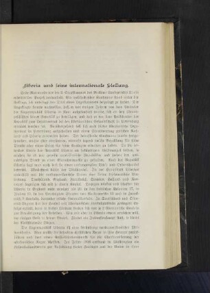 Liberia und seine internationale Stellung.