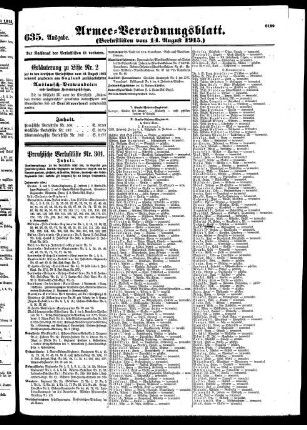 635. Ausgabe. Samstag, 14. August 1915