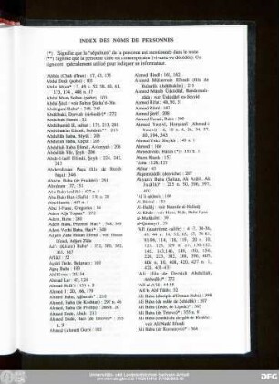 Index Des Noms De Personnes