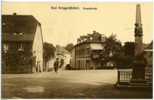 Bad Gottleuba-Berggießhübel. Hauptstraße, Postmeilensäule : Bad Gottleuba-Berggießhübel. Hauptstraße, Postmeilensäule