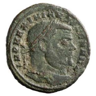 Münze, Follis, 307 n. Chr.