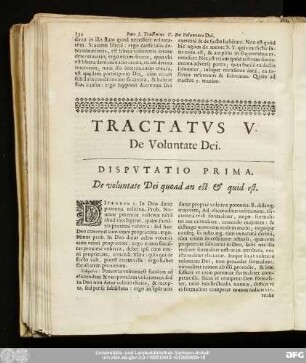 Tractatus V. De Voluntate Dei.