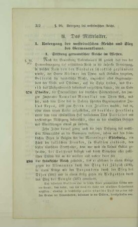 1. Untergang des weströmischen Reichs und Sieg des Germanenthums