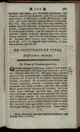 De Virtutibus Et Vitiis.