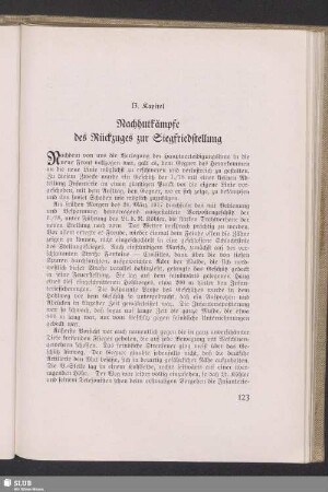 13. Kapitel. Nachhutkämpfe des Rückzuges zur Siegfriedstellung