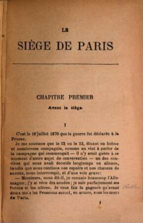 Le siège de Paris