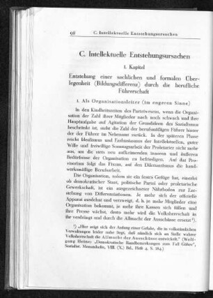C. Intellektuelle Entstehungsursachen