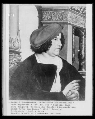 Doppelbildnis des Jakob Meyer zum Hasen und seiner Frau Dorothea Kannengiesser — Bildnis des Basler Bürgermeisters Jakob Meyer zum Hasen