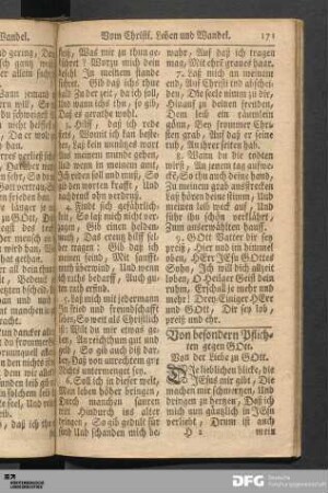Von besondern Pflichten gegen GOtt.