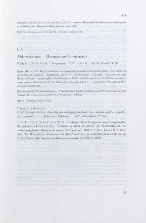C 4. Abbreviatura, Hermannus Contractus