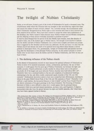 The twilight of Nubian Christianity