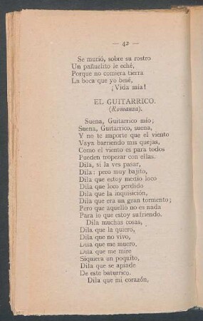 El guitarrico. : (Romanza).