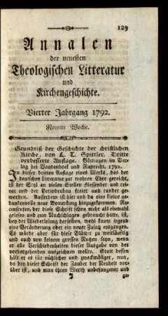 Neunte Woche