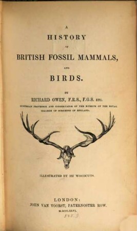 A history of British fossil mammals, and birds
