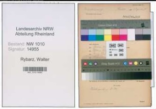 Entnazifizierung Walter Rybarz , geb. 02.04.1913 ()
