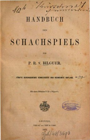 Handbuch des Schachspiels