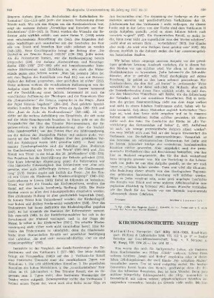 850-852 [Rezension] Mattmüller, Hanspeter, Carl Hilty 1833 - 1909