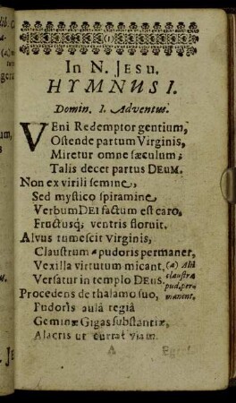 Hymnus I. Domin. I. Adventus.