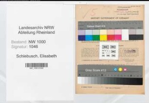 Entnazifizierung Elisabeth Schlebusch, geb. 15.09.1919 ()