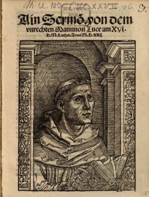 Ain Sermo[n]. von dem vnrechten Mammon Luce am XVi