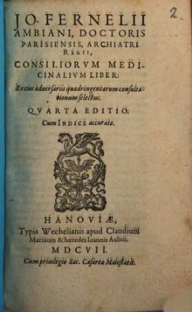 Consiliorum medicinalium liber