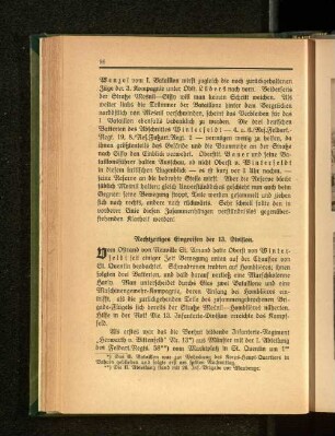 Rechtzeitiges Eingreifen der 13. Division.