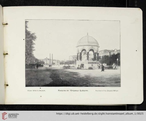 Kaiser Wilhelm-Brunnen. Fountain de l'Empereur Guillaume. Fountain of the Emperor William