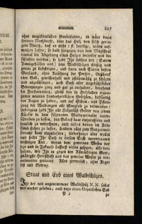 227-238, Staat und Eyd eines Waldschuezen; ...