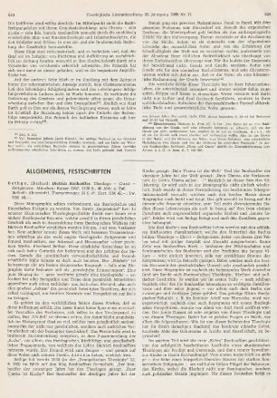 823-826 [Rezension] Bethge, Eberhard, Dietrich Bonhoeffer