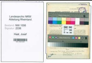 Entnazifizierung Josef Haal , geb. 22.06.1902 (Landwirt)