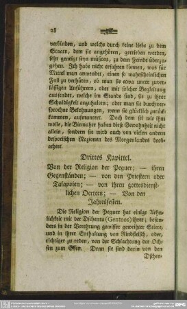 Drittes Kapittel. Von der Religion der Peguer