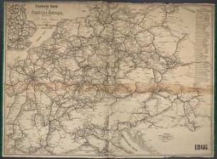 Eisenbahn-Karte von Central-Europa