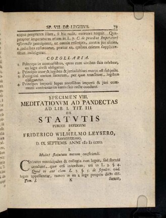 73-86, 8. De Statutis