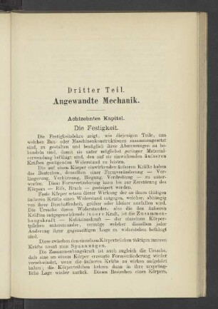 Dritter Teil Angewandte Mechanik