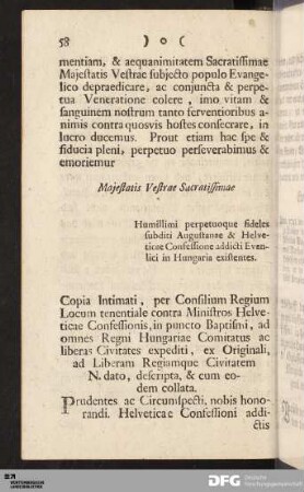 Copia Intimati... / Abschrifft...