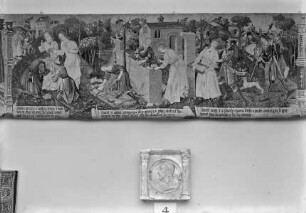 Bildteppich mit einem Teil der Legende des heiligen Gervasius und Protasius
