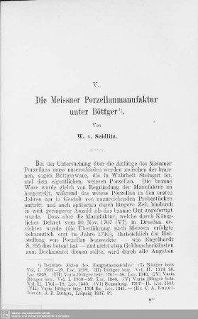 V. Die Meissner Porzellanmanufaktur unter Böttger