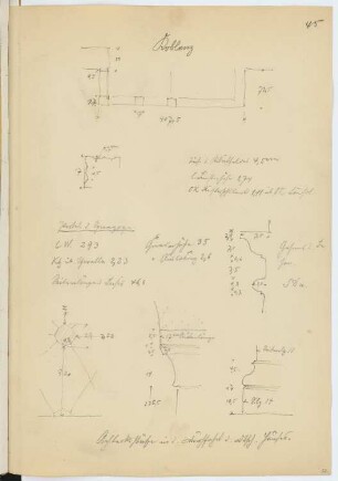 Synagoge, Koblenz: Details Portal (aus: Skizzen- und Fotoalbum 11)