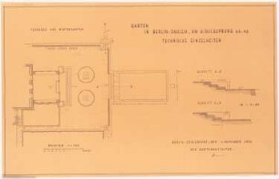 Haus Darré, Berlin-Dahlem Umbau: Plattenlage Garten 1:20