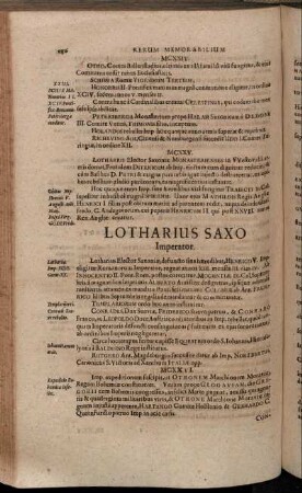 Lotharius Saxo Imperator.