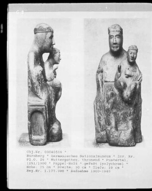 Muttergottes, thronend